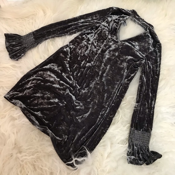 AQUA Womens Velvet Peakneck Party Dress - Picture 7 of 7